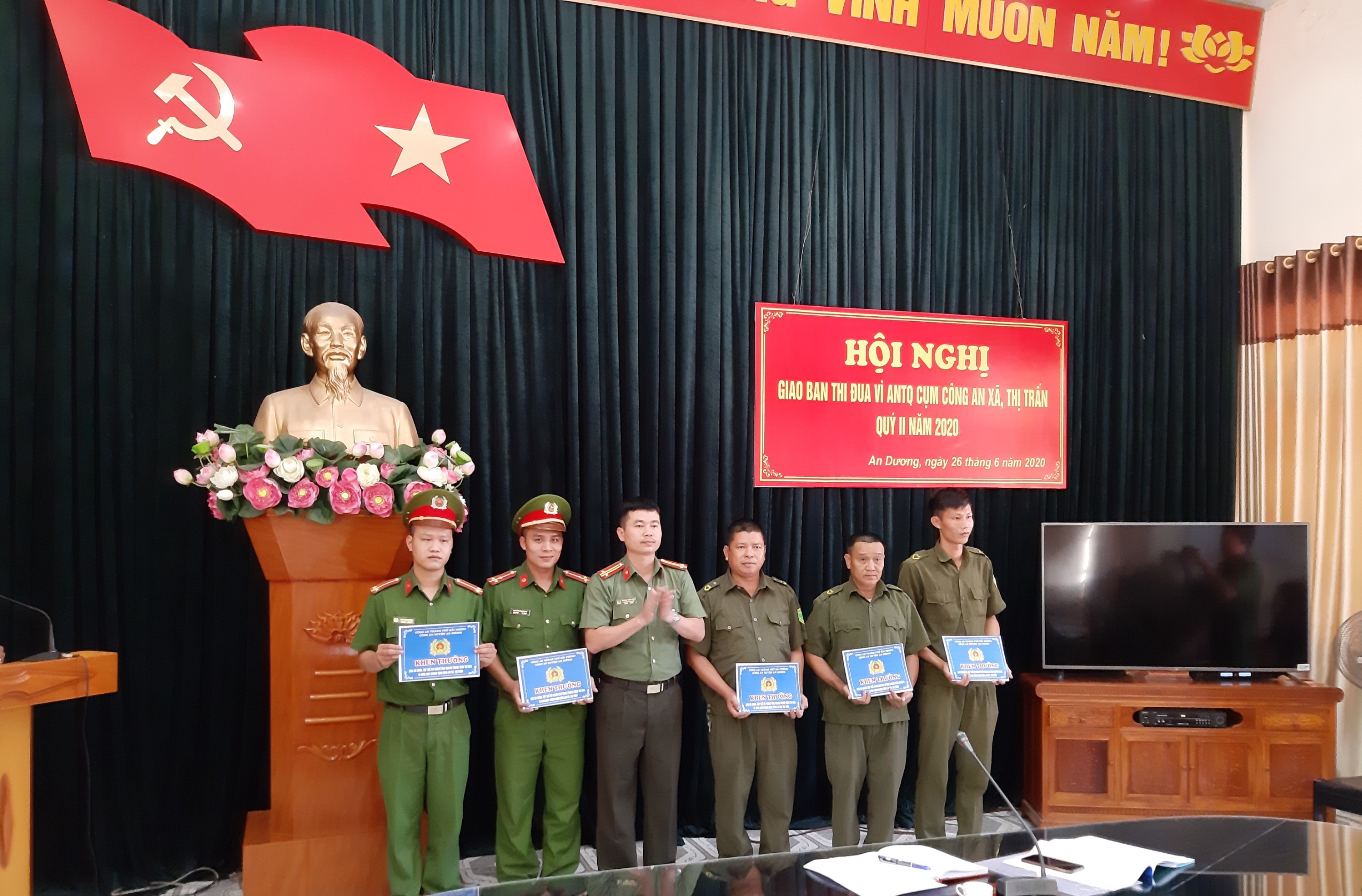 Cụm Công an xã, thị trấn (Công an huyện An Dương): Giao ban thi đua vì an ninh Tổ quốc quý 2